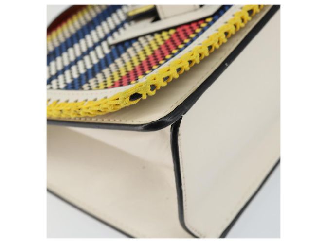 Borsa a Spalla LOEWE Barcelona in Pelle Gialla Argento Autentica 128170V Giallo - vista 15
