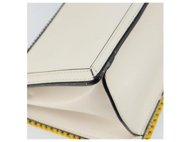 Borsa a Spalla LOEWE Barcelona in Pelle Gialla Argento Autentica 128170V Giallo - vista 17