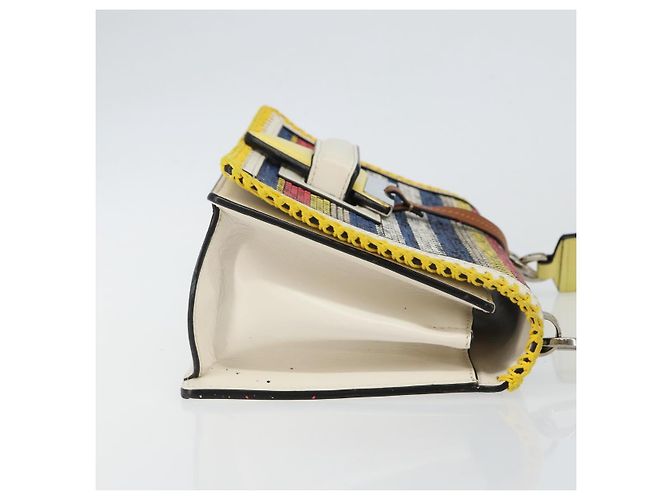 Borsa a Spalla LOEWE Barcelona in Pelle Gialla Argento Autentica 128170V Giallo - vista 3
