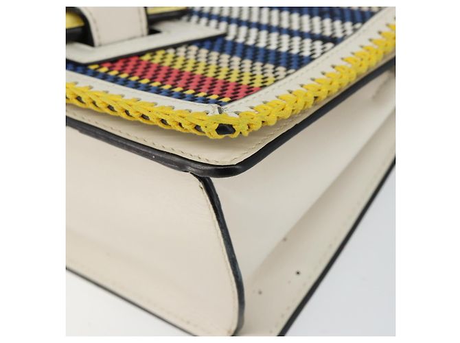 Borsa a Spalla LOEWE Barcelona in Pelle Gialla Argento Autentica 128170V Giallo - vista 8