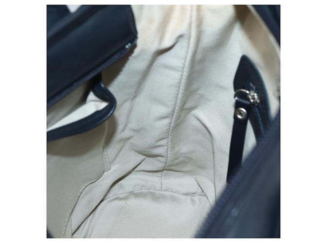 Borsa Tote Burberry in tela e pelle bianca e argento Auth BA6465 Bianco - vista 19