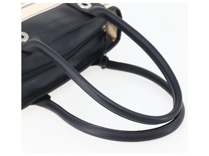 Borsa Tote Burberry in tela e pelle bianca e argento Auth BA6465 Bianco - vista 7