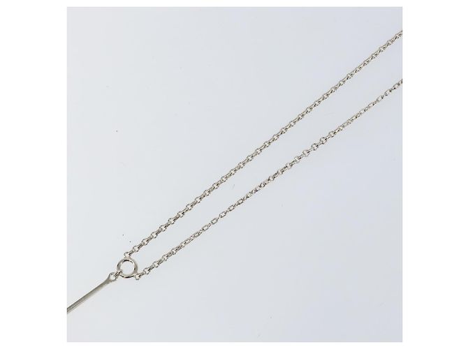 Collana Christian Dior metallo Argento Auth bs29694 - vista 12