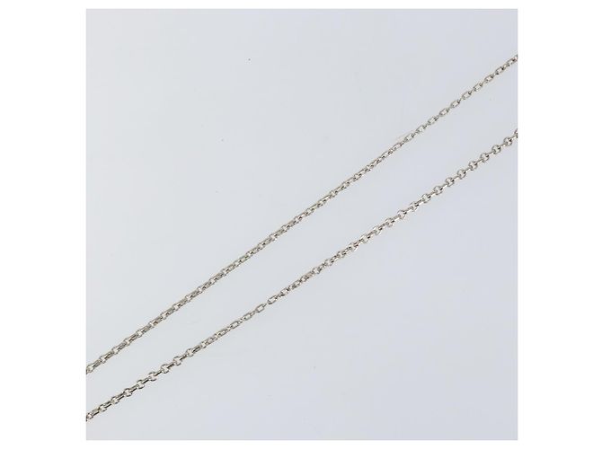 Collana Christian Dior metallo Argento Auth bs29694 - vista 13
