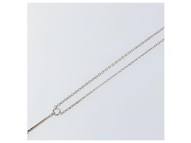 Collana Christian Dior metallo Argento Auth bs29694 - vista 4