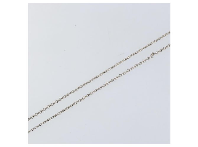 Collana Christian Dior metallo Argento Auth bs29694 - vista 5