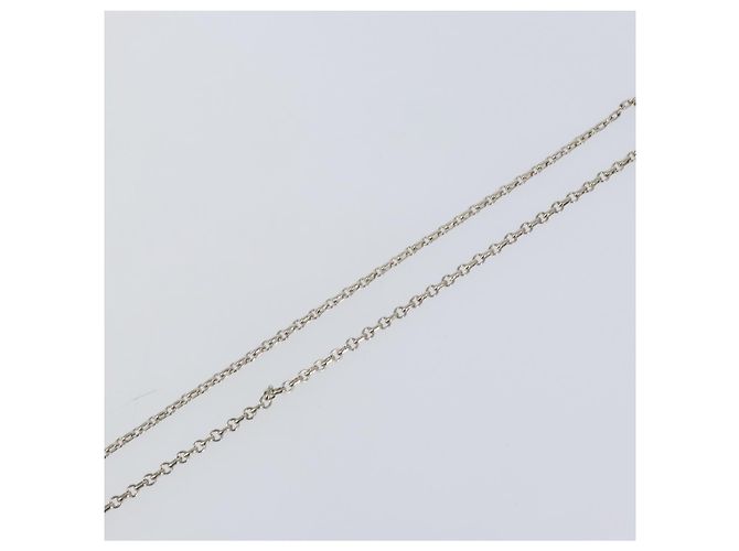 Collana Christian Dior metallo Argento Auth bs29694 - vista 6