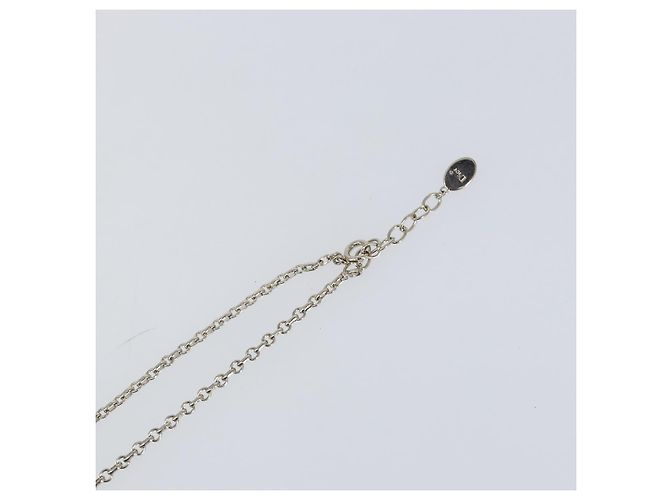 Collana Christian Dior metallo Argento Auth bs29694 - vista 7