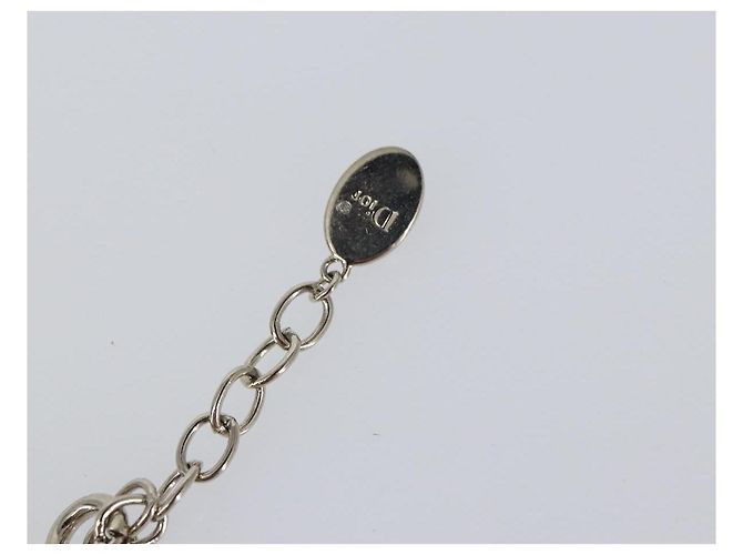 Collana Christian Dior metallo Argento Auth bs29694 - vista 8