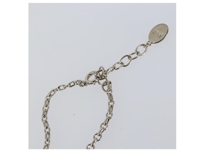 Collana Christian Dior metallo Argento Auth bs29694 - vista 9