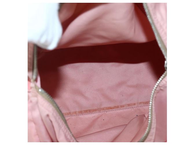 PRADA Borsa a mano in nylon rosa argento Auth hk3055 - vista 10