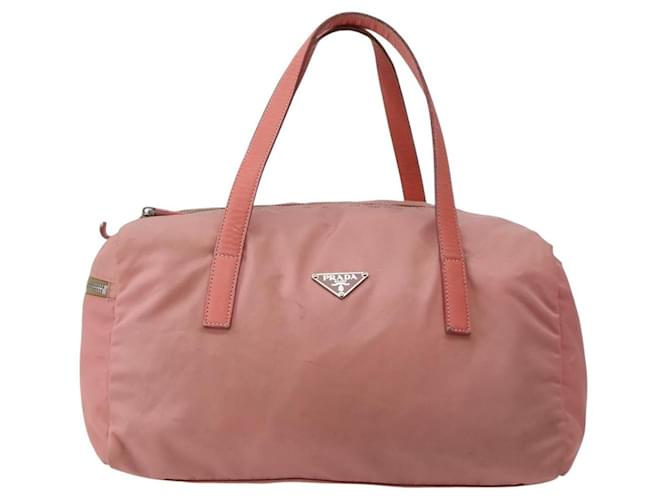 PRADA Borsa a mano in nylon rosa argento Auth hk3055 - vista 13