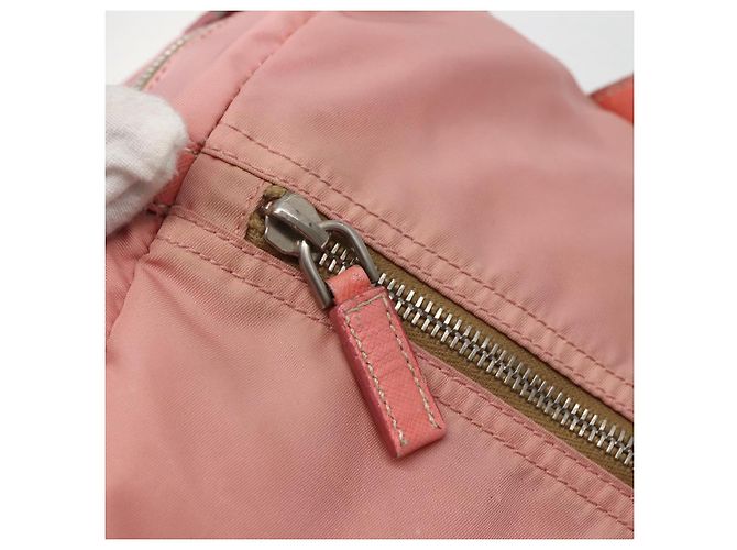 PRADA Borsa a mano in nylon rosa argento Auth hk3055 - vista 18