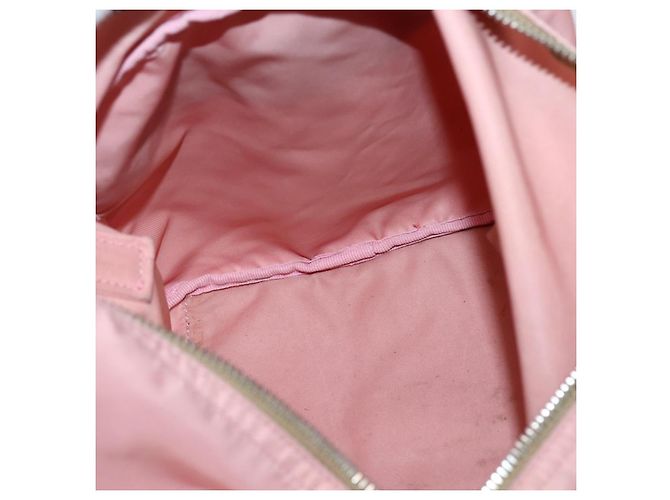 PRADA Borsa a mano in nylon rosa argento Auth hk3055 - vista 20