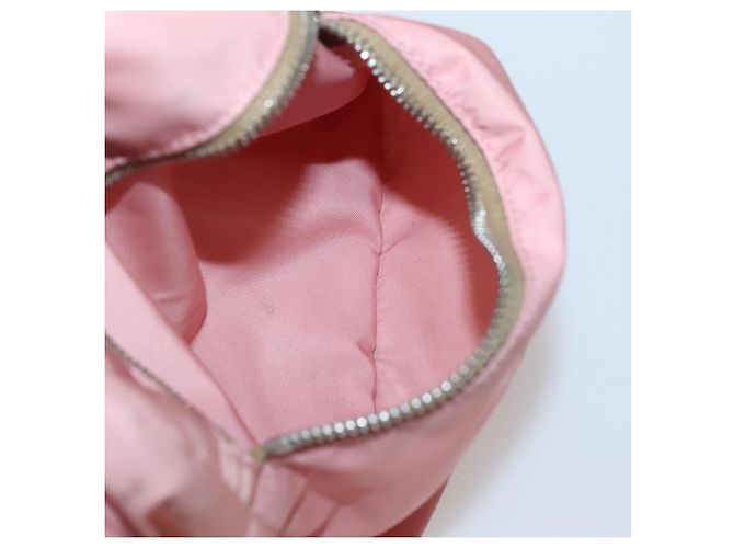 PRADA Borsa a mano in nylon rosa argento Auth hk3055 - vista 21