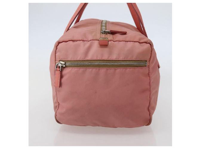 PRADA Borsa a mano in nylon rosa argento Auth hk3055 - vista 3