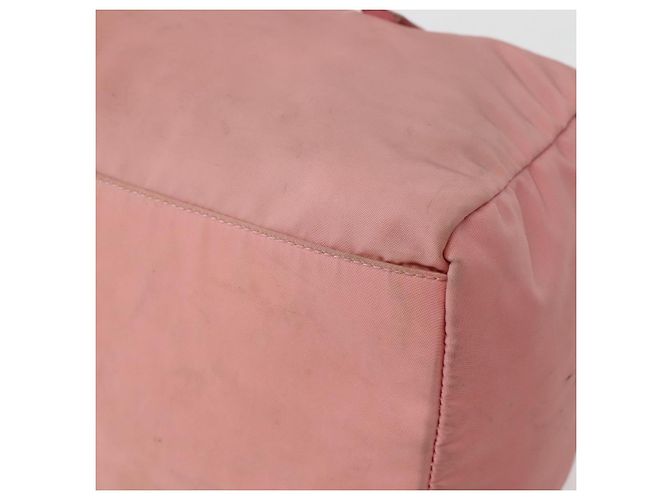 PRADA Borsa a mano in nylon rosa argento Auth hk3055 - vista 9