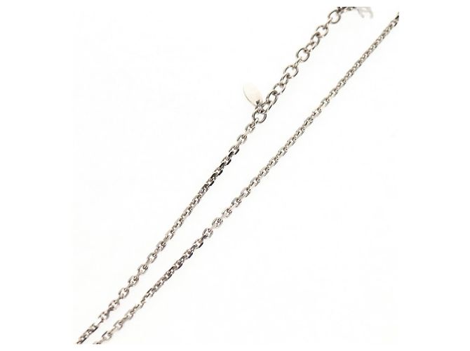 Collana CHANEL metallo Argento CC Auth 130689M - vista 10