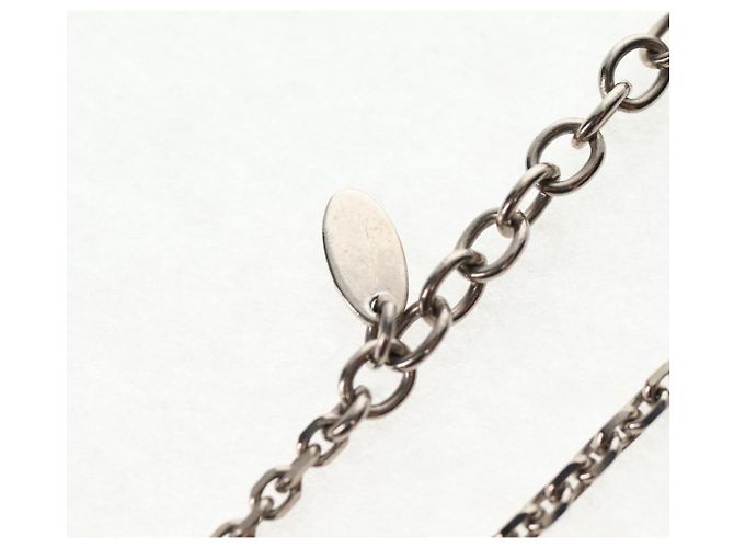 Collana CHANEL metallo Argento CC Auth 130689M - vista 13