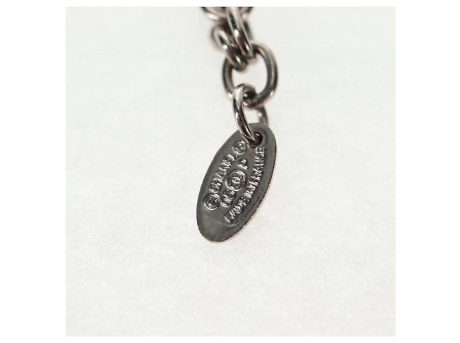 Collana CHANEL metallo Argento CC Auth 130689M - vista 14