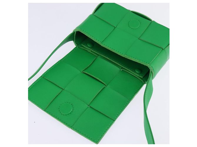 Autre Marque BAG MAXI INTRECCIATO CANDY IN PELLE VERDE BOTTEGA VENETA Auth bs29580 - vista 10