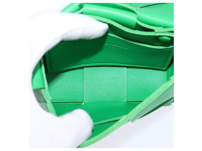 Autre Marque BAG MAXI INTRECCIATO CANDY IN PELLE VERDE BOTTEGA VENETA Auth bs29580 - vista 11