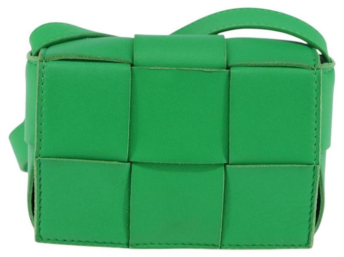 Autre Marque BAG MAXI INTRECCIATO CANDY IN PELLE VERDE BOTTEGA VENETA Auth bs29580 - vista 13