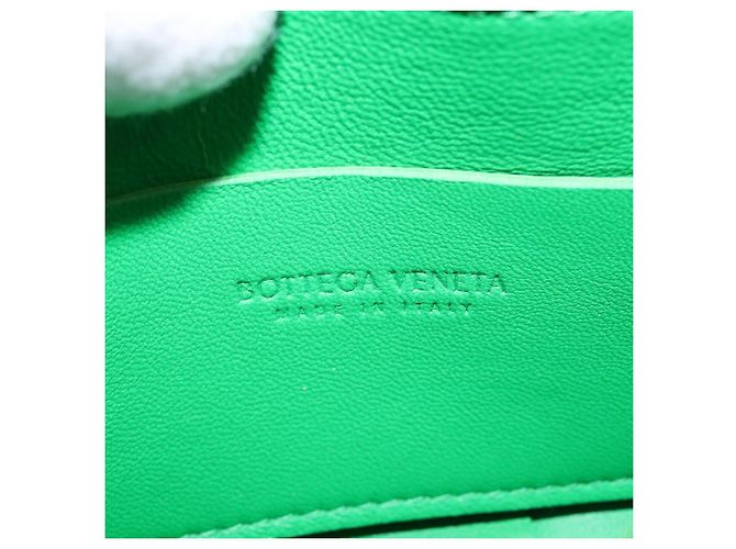 Autre Marque BAG MAXI INTRECCIATO CANDY IN PELLE VERDE BOTTEGA VENETA Auth bs29580 - vista 17
