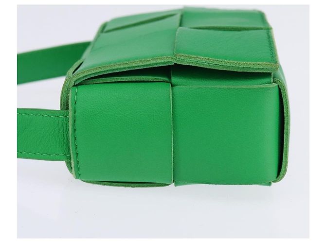 Autre Marque BAG MAXI INTRECCIATO CANDY IN PELLE VERDE BOTTEGA VENETA Auth bs29580 - vista 3