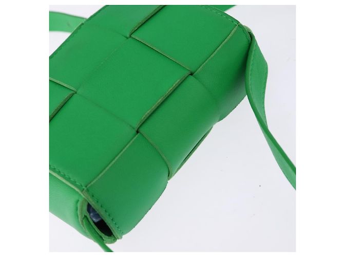 Autre Marque BAG MAXI INTRECCIATO CANDY IN PELLE VERDE BOTTEGA VENETA Auth bs29580 - vista 6