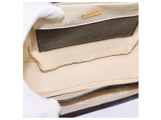 BALLY Borsa a Spalla in Pelle Nera e Oro Auth BA6151 Nero D'oro - vista 10