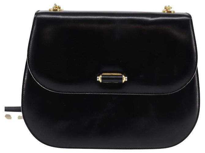 BALLY Borsa a Spalla in Pelle Nera e Oro Auth BA6151 Nero D'oro - vista 13