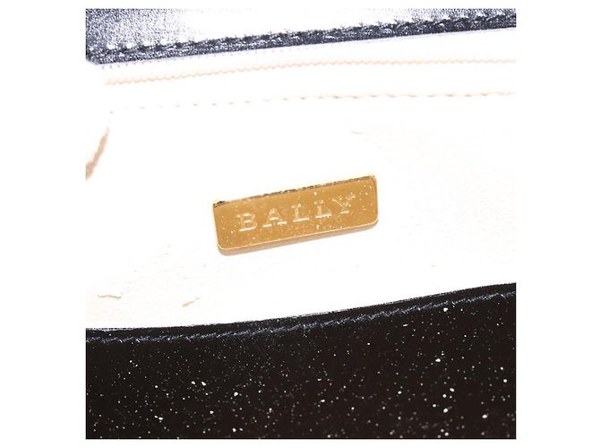 BALLY Borsa a Spalla in Pelle Nera e Oro Auth BA6151 Nero D'oro - vista 18