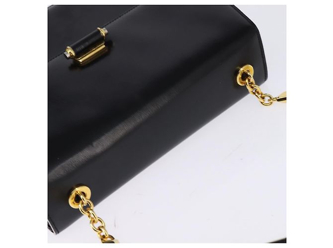 BALLY Borsa a Spalla in Pelle Nera e Oro Auth BA6151 Nero D'oro - vista 6