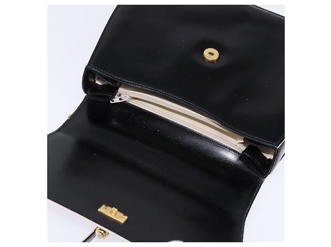 BALLY Borsa a Spalla in Pelle Nera e Oro Auth BA6151 Nero D'oro - vista 9