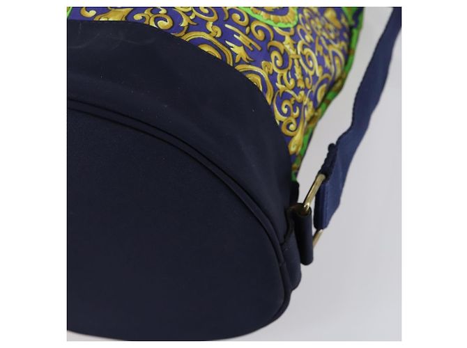 Borsa a Spalla VERSACE Cotone Verde Oro Auth yk19828 D'oro - vista 15