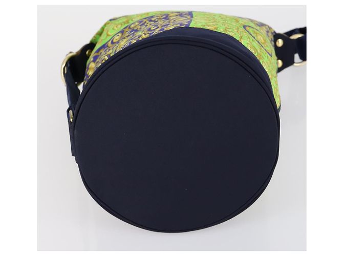 Borsa a Spalla VERSACE Cotone Verde Oro Auth yk19828 D'oro - vista 5