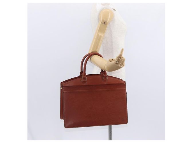 LOUIS VUITTON Borsa a Mano Epi Riviera Marrone M48183 LV Auth BA8583 - vista 21