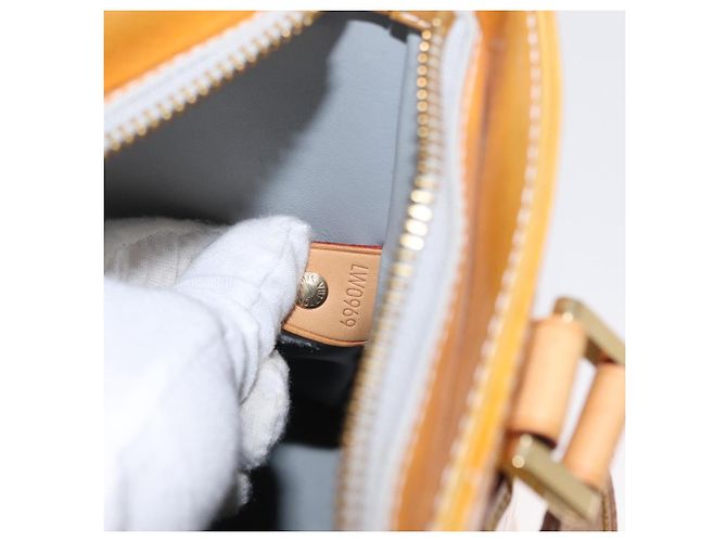 LOUIS VUITTON Borsa a Mano Monogram Vernis Houston Grigio M91053 LV Auth 156340 - vista 12