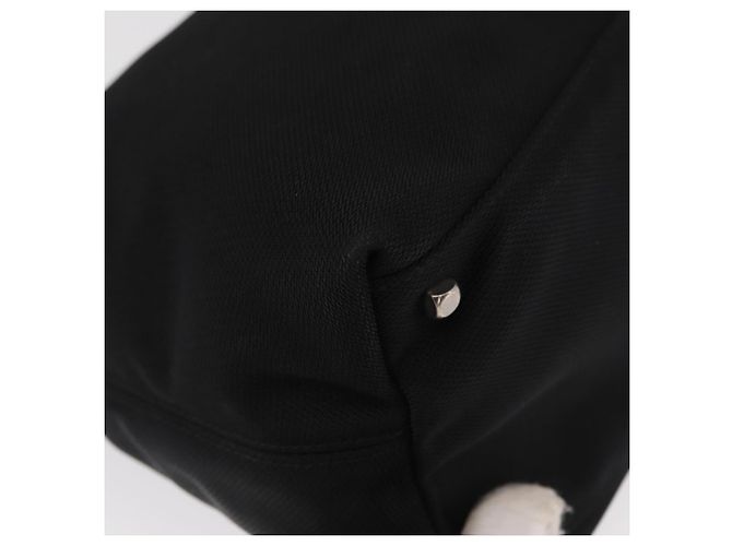 Borsa a Spalla Vala in Nylon Nero e Argento di Salvatore Ferragamo Auth ka686 - vista 15