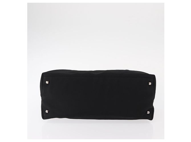 Borsa a Spalla Vala in Nylon Nero e Argento di Salvatore Ferragamo Auth ka686 - vista 5