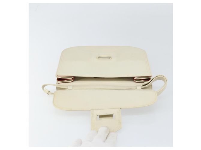 Borsa a Spalla in Pelle Bianca SAINT LAURENT Auth ka743 Bianco - vista 10