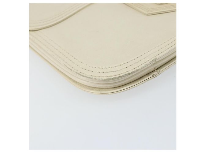 Borsa a Spalla in Pelle Bianca SAINT LAURENT Auth ka743 Bianco - vista 14
