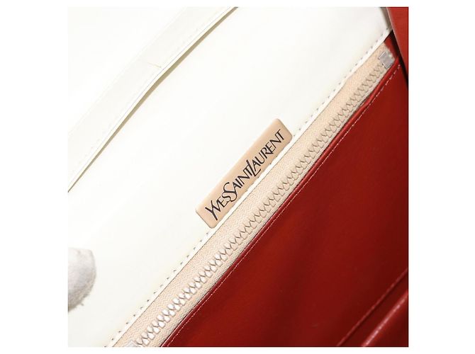 Borsa a Spalla in Pelle Bianca SAINT LAURENT Auth ka743 Bianco - vista 18
