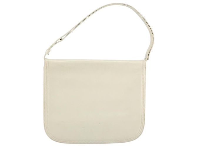 Borsa a Spalla in Pelle Bianca SAINT LAURENT Auth ka743 Bianco - vista 2