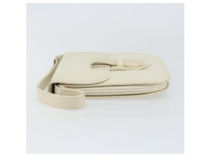 Borsa a Spalla in Pelle Bianca SAINT LAURENT Auth ka743 Bianco - vista 4
