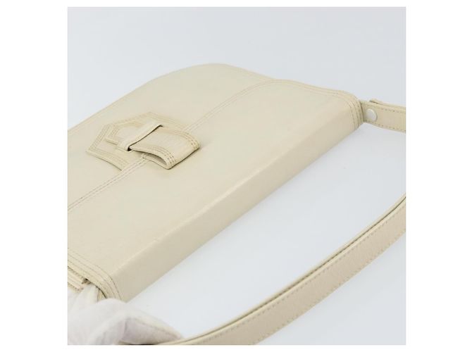 Borsa a Spalla in Pelle Bianca SAINT LAURENT Auth ka743 Bianco - vista 6