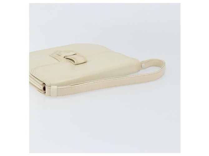 Borsa a Spalla in Pelle Bianca SAINT LAURENT Auth ka743 Bianco - vista 7