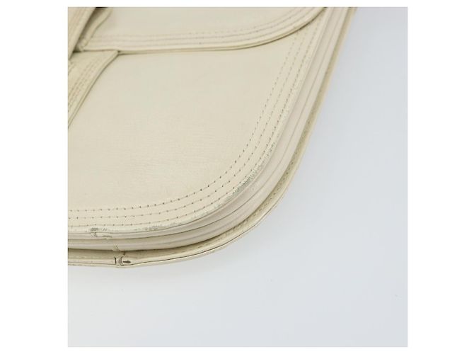 Borsa a Spalla in Pelle Bianca SAINT LAURENT Auth ka743 Bianco - vista 9