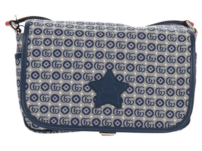 Borsa a Spalla GUCCI in Tela Blu Argento 664143 Auth BA8728SAV - vista 13